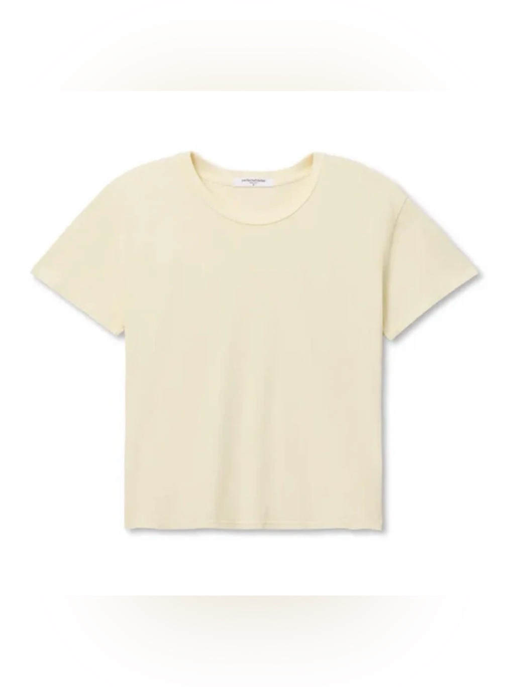 Perfectwhitetee Light Yellow Harley Cotton Boxy Crewneck Tee Xs